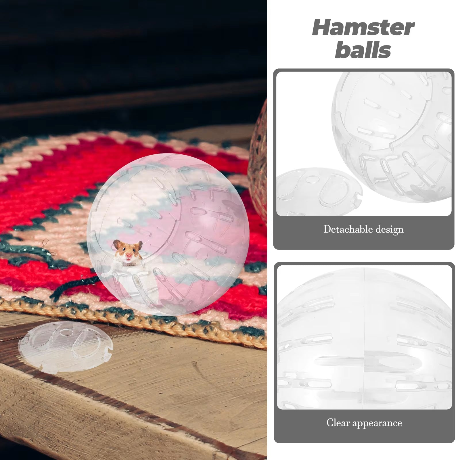 Hamster Running Ball Supplies Small Pet Exercise Balls for Chinchilla Toys Roll the Plastic Stuff