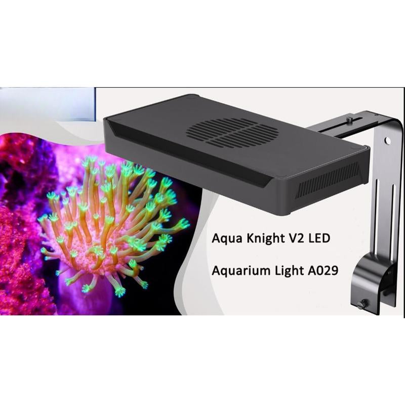 Aquarium Reef LED Light 30 Watts A029 Aqua Knight V2 Dimmable Full Spectrum Marine Saltwater Coral LED Light with Touch Control for Nano Tank LPS SPS FOT Tank