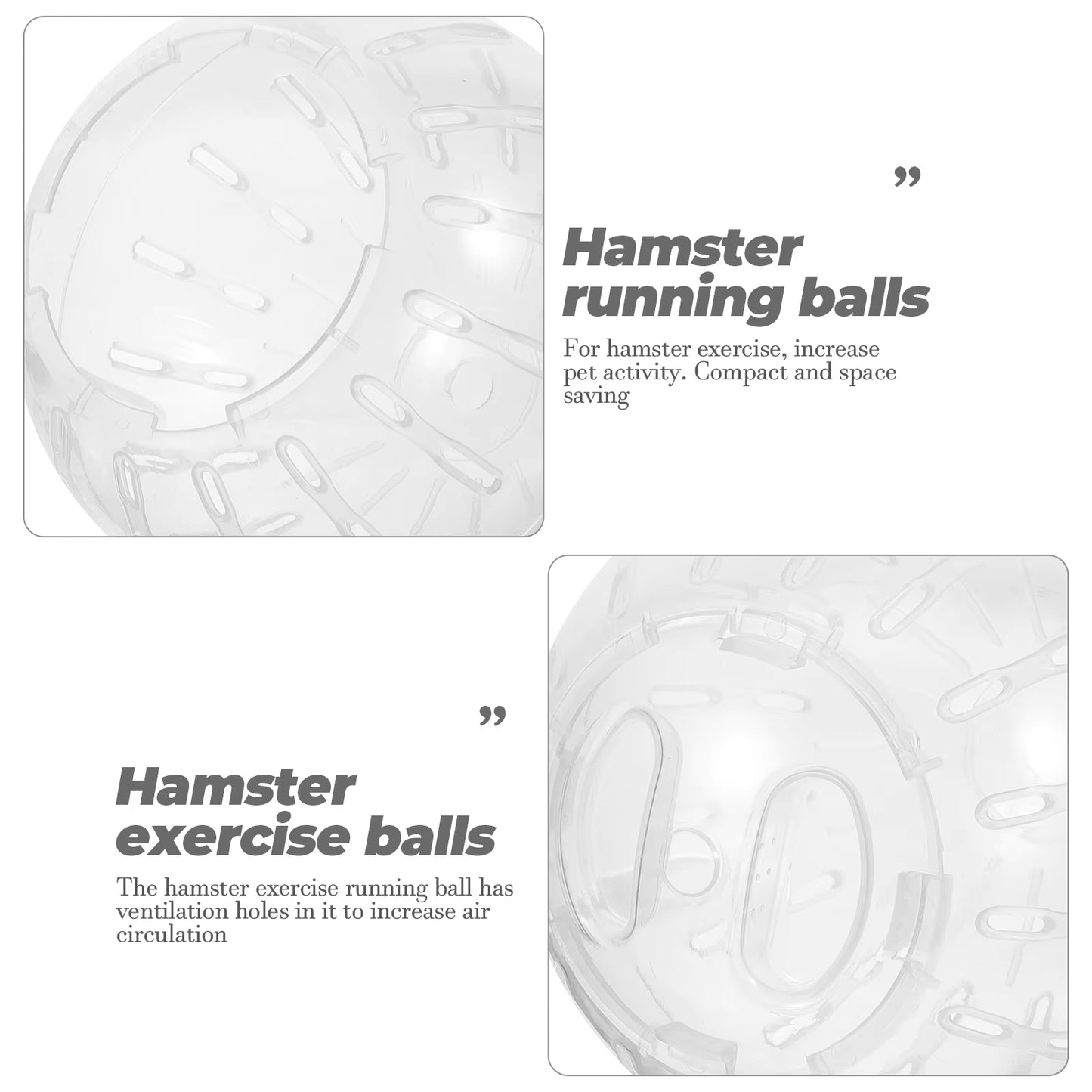 Hamster Running Ball Supplies Small Pet Exercise Balls for Chinchilla Toys Roll the Plastic Stuff